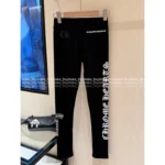 CHROME HEARTS 2025 Must-Have Early Fall Base Layer 🔎 Print Logo Leggings / Shark Hem Pants - Versatile "Spicy Girl" Fit