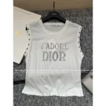Dior 2025 Spring/Summer Collection 🌸 Print Logo Sleeveless Top - Studded Cuff Design - Image 9