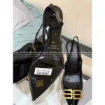 BALENCIAGA 2025 Early Fall Collection 🆕 Classic Heeled Sandals - Signature Metal Logo Detail - Image 19