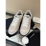 Chanel 25B Early Fall Collection 🆕 Graffiti Salmon Color 🍣 Quilted Lambskin Sneakers - Ultra Comfortable Sporty Style - Image 10