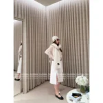 Chanel 2025B Fall/Winter Collection ❄️ Black & White Line Logo Beanie - 100% Imported Cashmere Knit - Image 14