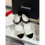 Chanel 25B Early Fall Collection 🔍 Timeless "Rich Girl" Mary Janes - Argyle Color-Block with Metal Logo - Image 12