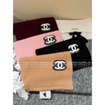 Chanel 25B Fall/Winter Collection ❄️ Towel-Embroidered Logo Set - 100% Kashmir Cashmere Scarf/Beanie/Gloves - Image 10