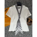 Louis Vuitton 2025SS Spring/Summer Collection 🩶 Women’s Tie-Neck Short-Sleeve T-Shirt - 100% Premium Cotton - Image 14