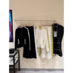 Chanel 2025C Early Spring Collection ❕ Cashmere Edition Lounge Set - Minimalist Contrast-Hem Hooded Coat & Wide-Leg Pants - Image 10