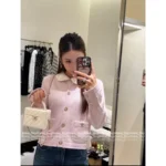 Chanel 25B Early Fall Collection 🎀 Dust Bag Packaging - 100% Kashmir Cashmere Peter Pan Collar Cardigan - Image 9