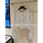 Acne Studios🤍 25SS Early Fall Collection - Women’s Bow-Tie Wool Cardigan w/ Pocket - Image 16