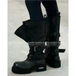 Balmain 2025 Fall/Winter Collection 🐾 Jisoo's BB Venom Boots - Techwear Style High-Shank Boots w/ Distressed Leather 👢 - Image 10