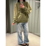ACNE STUDIOS 2025 Autumn Collection 🍵 Classic 1996 Vintage Baseball Jacket - Matcha Green Retro Zip-Up w/ Distressed Logo - Image 8