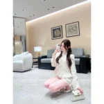 VALENTINO 2025SS Spring/Summer Collection 🤍 Elegant French "Rich Girl" Style 👸 Polka Dot Bud Sleeve Blouse Set - Image 11