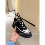 Chanel 2025B Fall/Winter Collection 🔎 Classic Quilted Panda 🐼 Black & White Color-Block Platform Sneakers 👟 - Chunky Lift Sole - Image 14