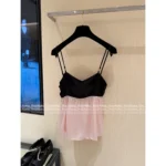 Chanel 25A Early Fall Collection 💗 Runway Crystal-Strap Camisole - Bow-Accented Silk Satin Top - Image 2