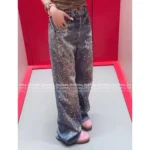 ACNE STUDIOS 2025 Early Fall Collection 🍬 Candy Beaded Wide-Leg Jeans - High-Waisted Painted Print & Embroidery 👖 - Image 2
