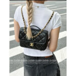 Chanel 🎳 25A Haute Atelier Collection Maxi Bowling Bag in Imported Oil-Waxed Leather with Custom Hardware - Image 9