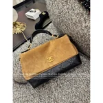Chanel In Stock 🤎 2025A Haute Atelier Runway Briefcase - Suede Color-Block w/ Detachable Chain ⛓️ Full YKK Hardware & Messenger Style - Image 12