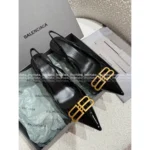 BALENCIAGA 2025 Early Fall Collection 🆕 Classic Heeled Sandals - Signature Metal Logo Detail - Image 18