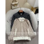Hermes 🍊 2025 Early Autumn New Collection Jacquard Pig Nose Logo Zip-Up Cardigan in Cashmere/Wool Blend - Image 9