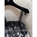 Chanel 2025B Spring/Summer Collection 🌸 Runway Print Logo Lace-Trimmed Camisole/Shorts Set (with Silk) - Image 7