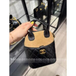 Chanel 🎒 25A Haute Atelier Collection Litchi-Grain Leather Handle & Chain Backpack / Mini Backpack / Tote Bag — Durable & Sturdy - Image 3