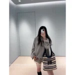 miumiu 🩶 2025SS Early Autumn New Collection Cotton Zip-Up Oversized Letter Logo Jacket Hoodie for Women - Image 15