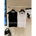 Chanel 🤍 2025B Spring/Summer New Collection Crochet Hollow-Out Round Neck Sleeveless Knit Tank / Short-Sleeve T-Shirt - Image 15