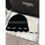 Chanel 2025B Fall/Winter Collection ❄️ Black & White Line Logo Beanie - 100% Imported Cashmere Knit - Image 13