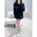 Louis Vuitton 2025SS Early Fall Collection 💙 Embroidered Logo Hoodie - Women's Casual Pullover with Print Detail - Image 9