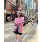 Chrome Hearts 2025SS Early Spring Collection 🎀 London Exclusive - Pink Sanskrit Print Crewneck Tee - Image 2
