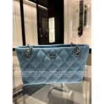 Chanel 2025C New Collection 💙 Denim Mini Tote Bag - Enzyme-Washed Denim w/ Detachable Chain Strap ⛓️ - Image 4