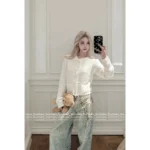 Acne Studios🤍 25SS Early Fall Collection - Women’s Bow-Tie Wool Cardigan w/ Pocket - Image 15