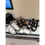 Chanel 2025B Fall/Winter Collection 🔎 Classic Quilted Panda 🐼 Black & White Color-Block Platform Sneakers 👟 - Chunky Lift Sole - Image 3