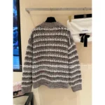 Chanel 2025B Early Fall Collection 🤎 Color-Block Cardigan - V-Neck Relaxed Fit w/ Cashmere/Wool/Mohair-Silk Blend - Image 2