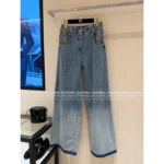 Chanel 2025B Early Fall Collection 🌈 Ombré Wide-Leg Jeans - Slimming Vertical Seam & Stretch Denim (Leg-Lengthening Fit) 👖 - Image 10