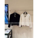 THOM BROWNE 2025SS Early Fall Collection 👧 Women's V-Neck Cardigan - Imported Lambswool & Cashmere Blend 🐑 - Image 5
