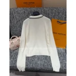 Louis Vuitton 2025SS Early Fall Collection 🆕 Gianna Jun Inspired Cardigan - Cashmere/Lambswool Blend w/ Towel Jacquard & Color-Block V-Neck - Image 6