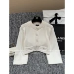 Chanel 🤍 2025A Haute Atelier Collection Chunky Knit Buttoned Pocket Cropped Cardigan for Women - Image 17