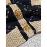 Gucci 2025SS Early Fall Collection ❕ Gold-Embroidered Cardigan - Color-Block V-Neck Knit Jacket - Image 6