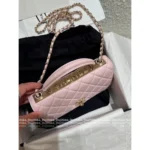 Chanel 2025S Sakura Pink Collection 🌸 Trendy CC Chain Bag - Heavy Crystal Letter Logo & Handle ⛓️ - Image 11