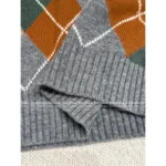Loro Piana 2025 Fall/Winter Collection 💼 Heavyweight Diamond-Quilted Color-Block 'Old Money' Cashmere Pullover - Women's Luxury Knitwear - Image 5