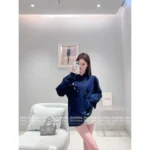 Louis Vuitton 2025SS Early Fall Collection 💙 Embroidered Logo Hoodie - Women's Casual Pullover with Print Detail - Image 8