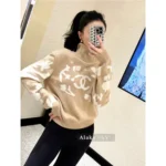 Chanel 2024N Coco Neige Ski Collection ❄️ Jacquard Logo Cashmere Sweater - High-Neck Knit with Dust Bag Packaging - Image 19