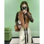 Prada 2025SS Early Fall Collection 🤎 Cashmere Blend Long Cardigan - Slim-Fit Cafe-Au-Lait Knit Open Front - Image 11