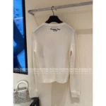 Dior 2025 Early Autumn Collection 💗 Heavy Embroidery Logo Sweater - Floral Jacquard Cashmere Blend Pullover - Image 3