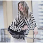 Dior 2025 Early Autumn Collection 🔍 Celebrity-Inspired Knitwear - Cashmere/Silk Blend Diagonal Stripe Sweater - Image 8