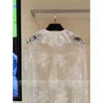 Chanel 25SS Early Fall Collection 🌸 Heavyweight Vintage Courtly Top - Ethereal Bow-Tie🎀Lace Sheer Blouse - Image 8