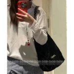 Chanel 2025 🖤 New 22Bag Tote - "Trash Bag" Letter Logo w/ Exclusive Imported Suede & Studs - Image 9