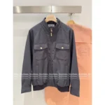 miumiu 2025SS Early Fall Collection 🆕 Women's Baseball Jacket - Metallic Button Stand Collar w/ Utility Pockets (American Retro Style) - Image 15