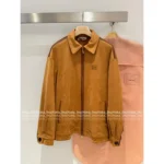 miumiu 2025SS Early Fall Collection 🐻 Oversized Baseball Jacket - Suede/Leather Color-Block w/ Zip Closure & Embroidered Logo - Image 16