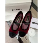 Chanel 2025B Fall/Winter Collection 🌈 Haute Couture Mary Janes - Imported Silk-Velvet & Crystal Bow (Ballet Flat Version) - Image 14