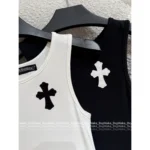 CHROME HEARTS 2025 Spring/Summer Collection 🖤 Leather Cross Logo Dress - Cotton Back Vine Print Slip Dress - Image 11